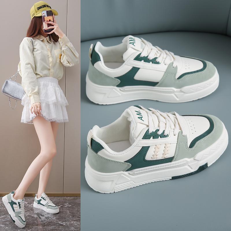 Shoes Womens Sports Thick Sole Versatile Korean Version Ins Trendy Anti Slip White Shoes Women Casual Shoes Ins Versatile Board