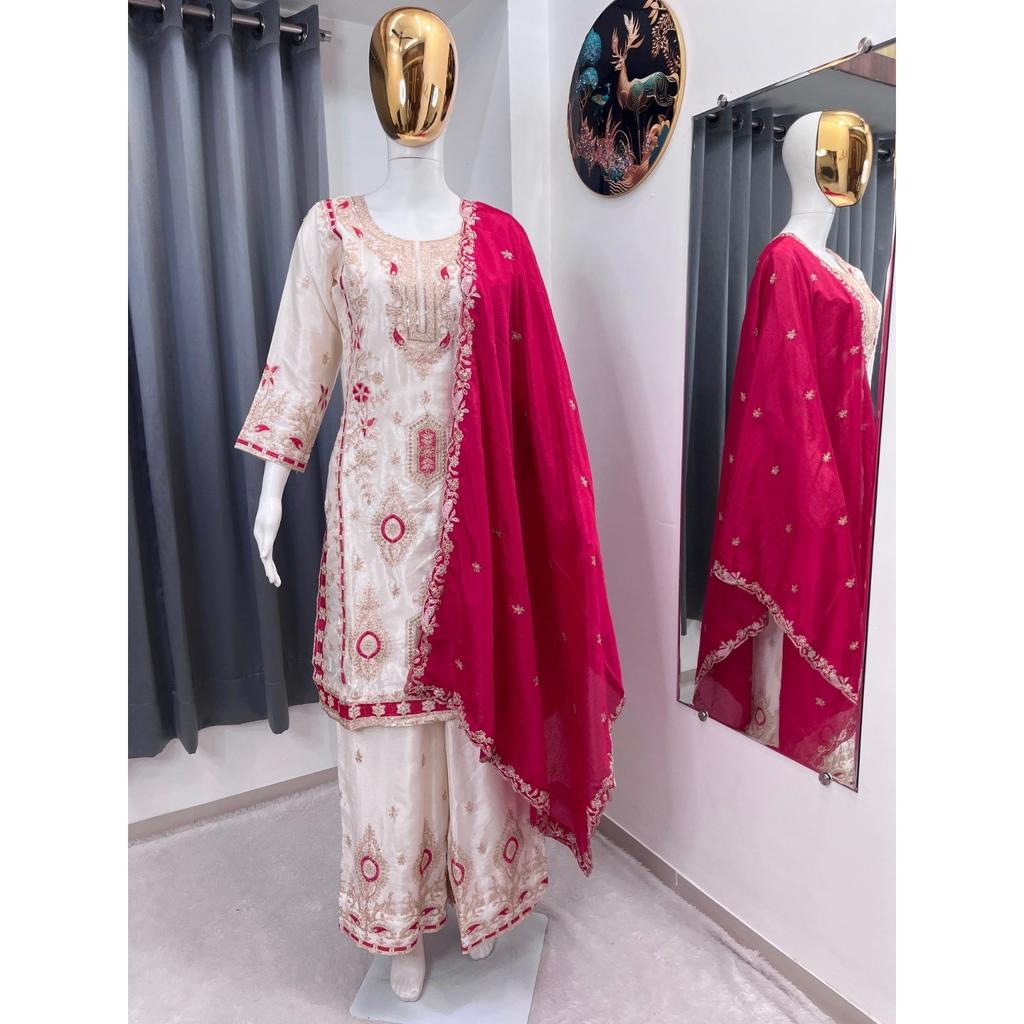 Salwar Kameez Pakistanais Indienne Robe Tenue de Soirée Bollywood Designer Costume Palazzo