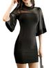 Toa Soa Tight Dress with Flared Perfect for and Hostesses 03 Women's High-Neck Sleeves, Hostesses, Cocktails, (Sizes - XL)