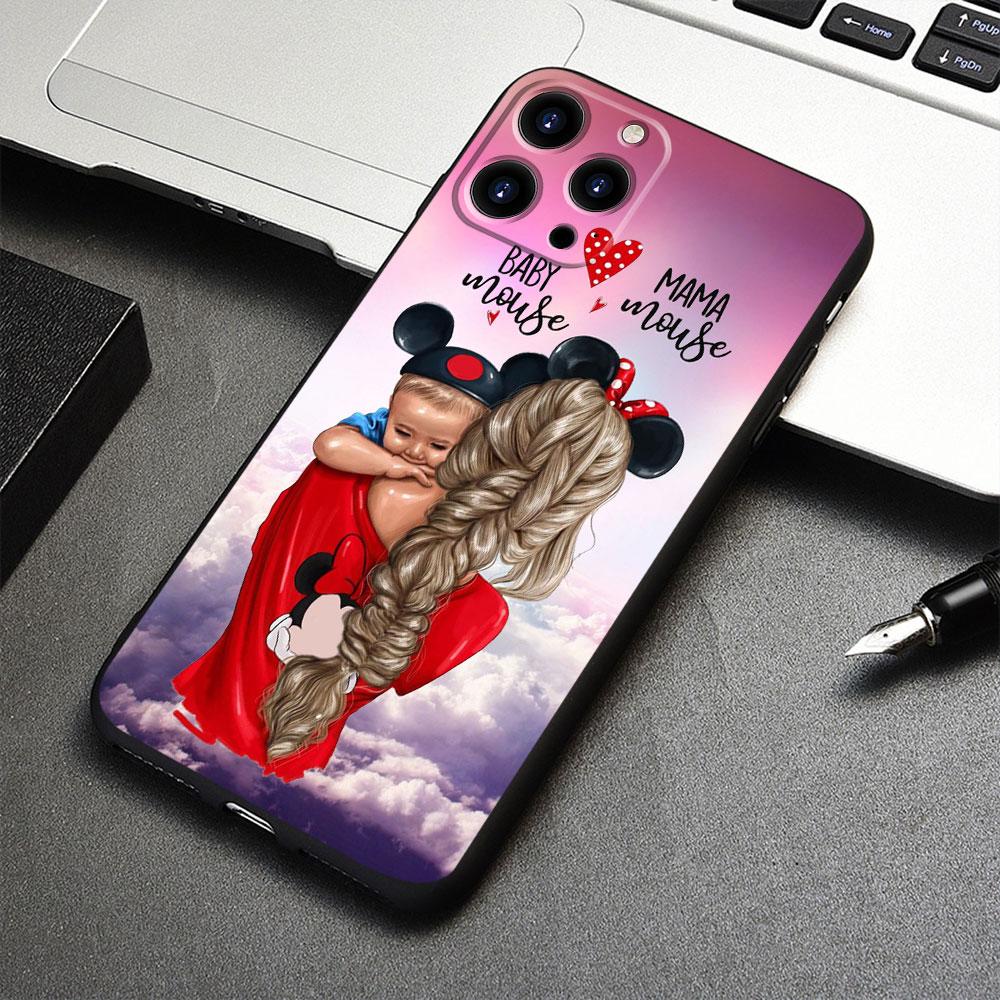 Pro iPhone 8 Plus 13 Pro Max 14 XR 12 XS 7 11 X SE2 5S Mini SE2022 6S 5 SE Pouzdro Žena Móda dívka Super Máma miminko TPU