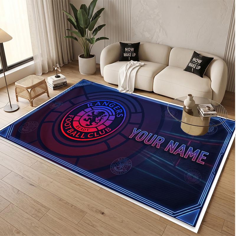 Personalized Crystal Velvet Carpet Rangers FC Pattern Non Slip Floor Rug