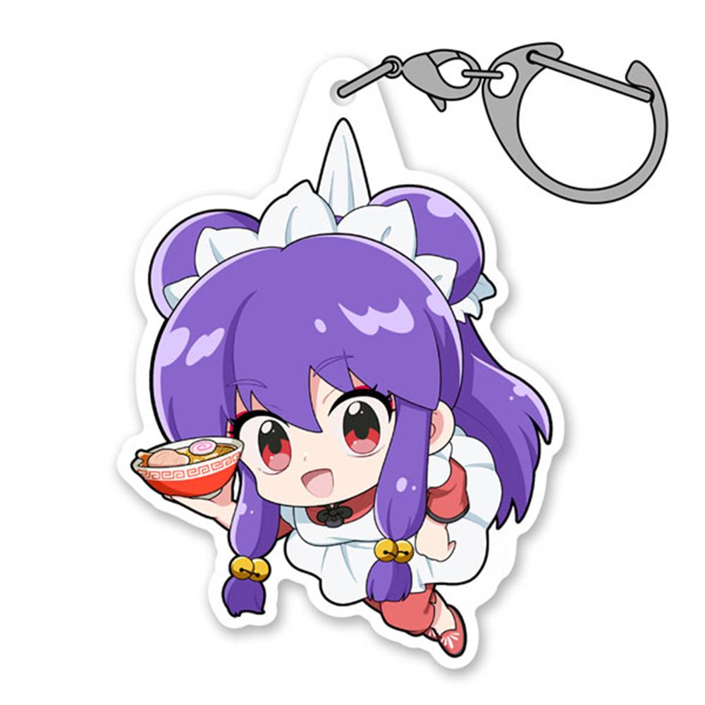 

Anime Ranma 2/1 Nibun no Ichi Figures Ranma Tendou Akane Acrylic Key Chains Q Version Cute Cartoon Bag Accessories Fans Gifts синій