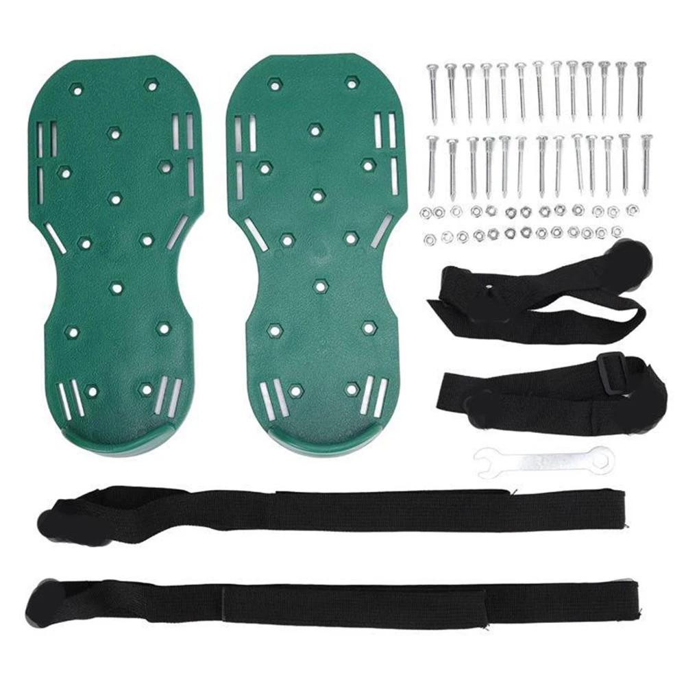 Garden Nail Shoes Grass Loose Soil Tool 5cm Long Nail Lawn Aerator Grass Spikes Shoes Self-Leveling Epoxy Yard Grass Cultivator