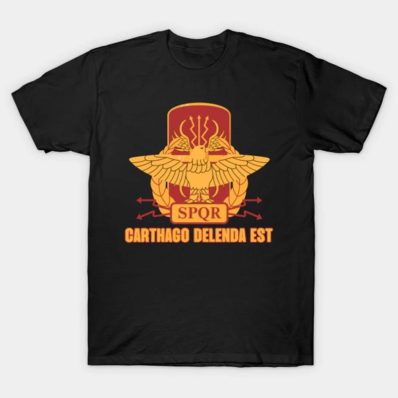 SPQR Eagle Carthago Delenda Est T-Shirt 100% Cotton O-Neck Summer Short Sleeve Casual Mens T-shirt Size S-3XL - Men s Summer ... S разноцветный