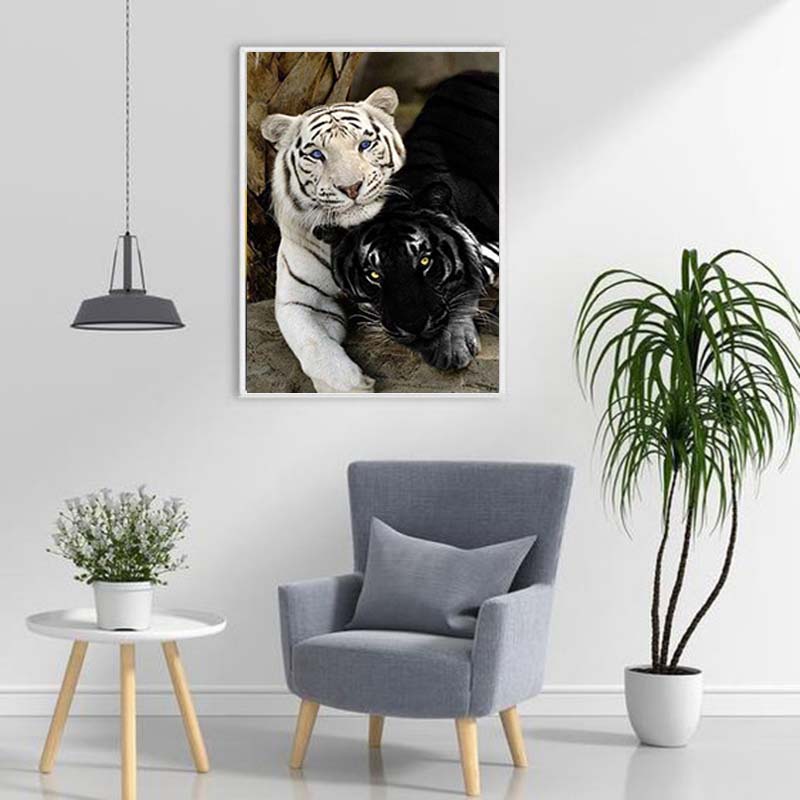 DIY Tiger 5D Diamond Painting Full Square Drill Resin Mosaic Animal Diamond Embroidery Cross Stitch Handmade Wall Art Gift