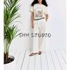 Spring New Women's Clothing French Simplicity Wind High Waist Fashion Casual Linen Blended Loose Pants 1259341