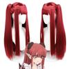 My Dress-Up Darling Marin Kitagawa Little Devil Cosplay Wig, Red Long Pigtails High-Temperature Fiber Hairpiece
