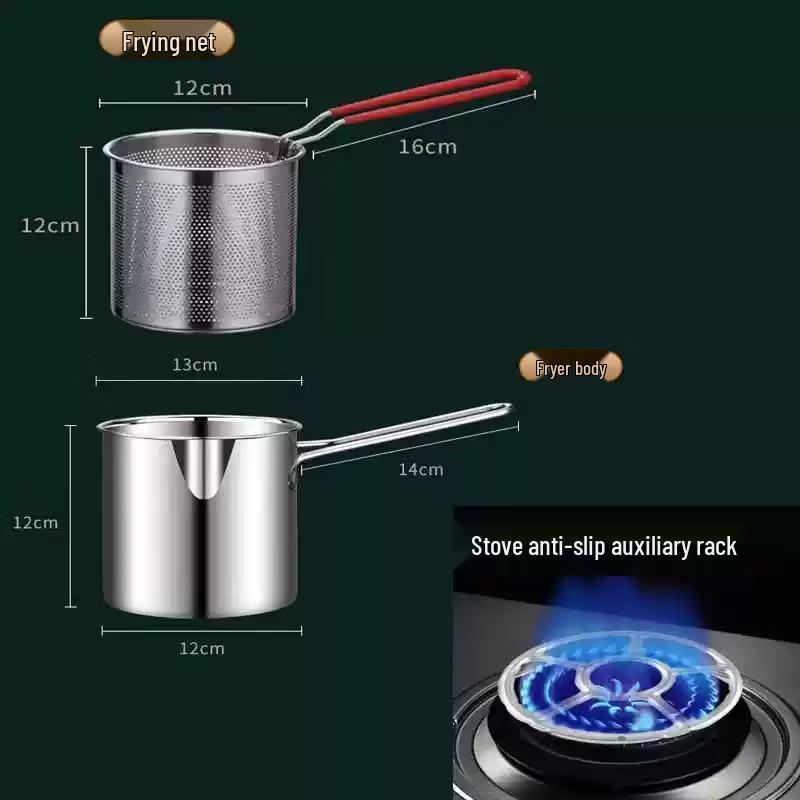 Qiwei Mini Stainless Steel Deep Fryer with Filter