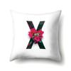 Polyester Pillowcase Flower Decoration Home 26 English Letter Printing Pillowcase Car Cushion Cover
