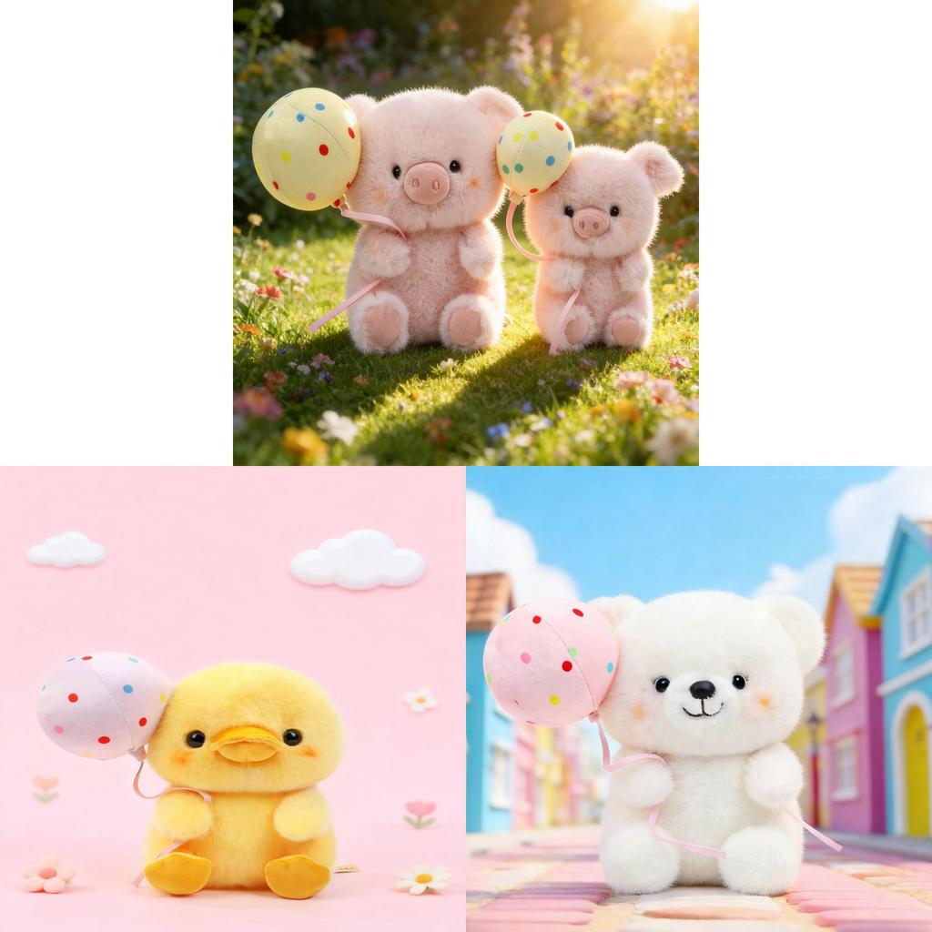 Süßes Panda-Stofftier mit superweichem Kurzflor für Bürodekor und als Geschenk