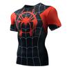 Spiderman Batman Superhero 3d Print Gym Tshirt Men Fitness Tee Compression Tops