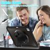 Kickstand Tablet Cases for iPad Pro 13 2024 Kids Friendly Pencil Holder Hand Strap Adjustable Shoulder Strap 360 Rotating Covers