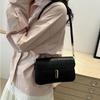 Pure Color Small Square Bag Women's Underarm Bag New Pattern Simple Commute Single Shoulder Handbag Trendy Bag