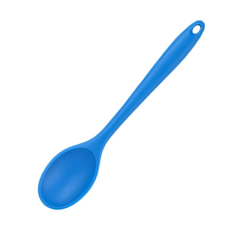Mini Silicone Tableware Silicone Kitchenware Cooking Spoon Spatula Small Spoon Small Dense More Seasoned Soup Blue