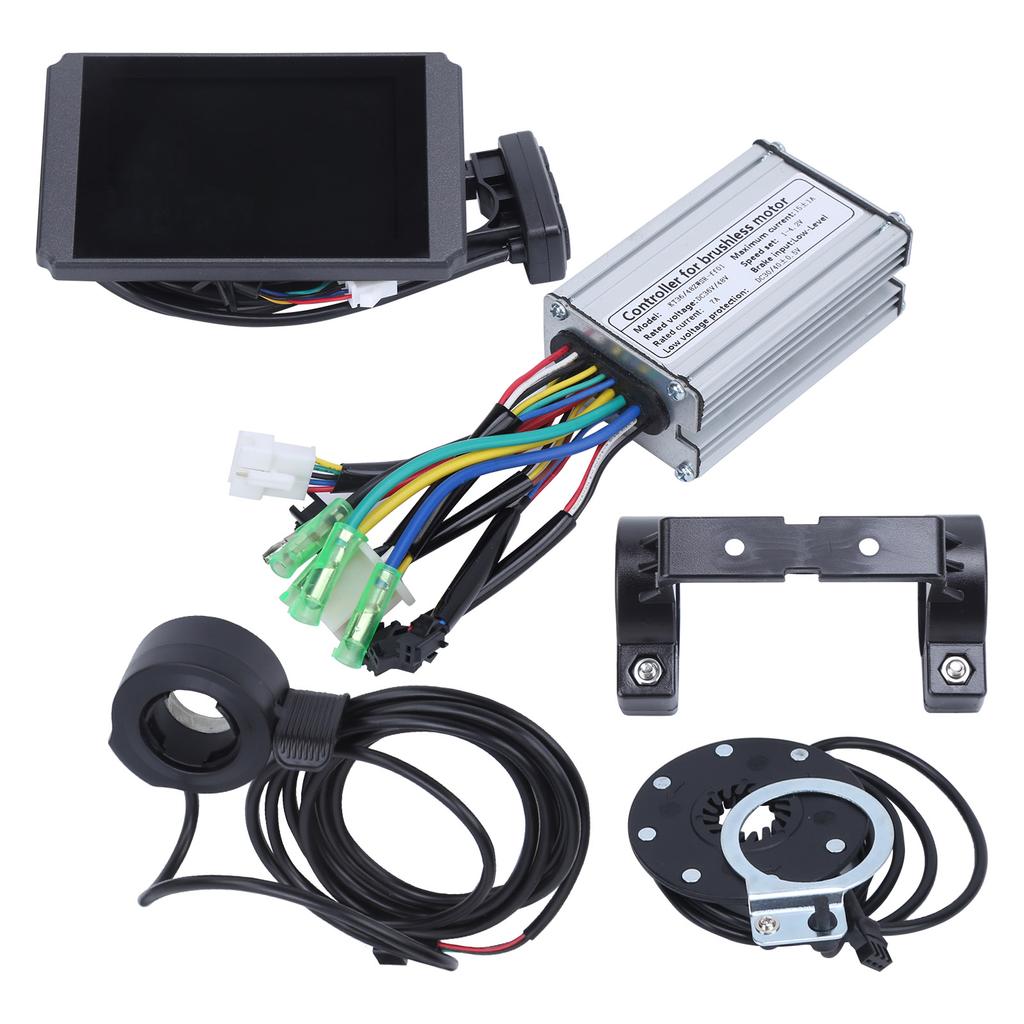36V 48V 250W Electric Motor Brushless 7A Controller Kit with KTLCD8H Display Panel Sensor Throttle for Electric Bike