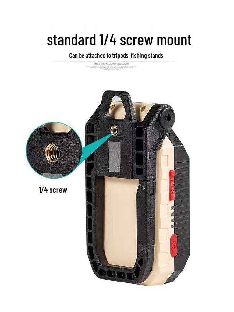 COB LED Work Light: USB Charge, Magnetic Hook, Power Display, Emergency Flashlight