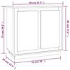 VidaXL Buffet High-gloss White 80x34x75 Cm Engineered Wood 819886
