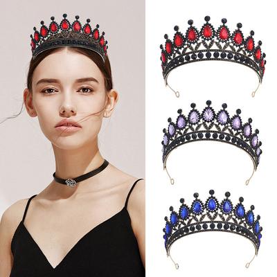 Barokowa Korona Tiara Cyrkoniowa Stopowa Opaska Korona Panna Młoda High End Dodatki na Bankiet Weselny