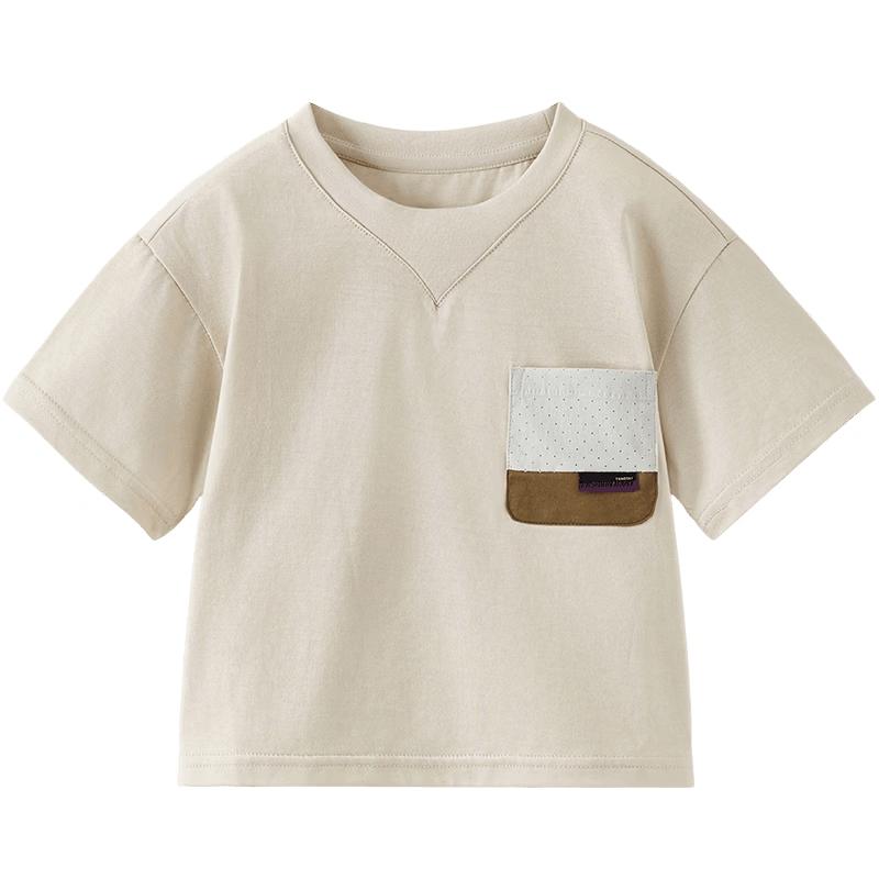 TONGTAI Boys Pure Cotton Short Sleeve T-Shirt 100cm