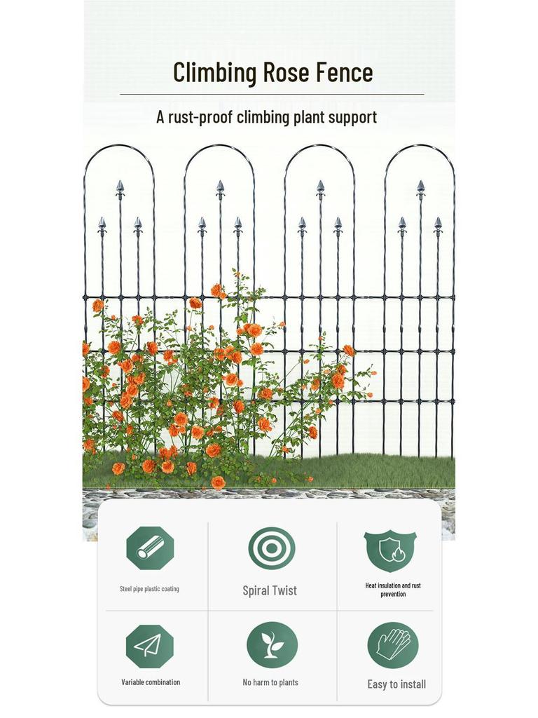 Outdoor Rose & Clematis Climbing Frame Stand with Pergola for Balcony or Garden