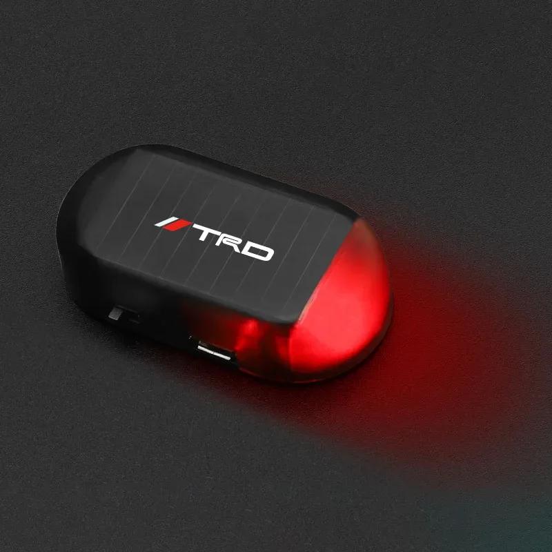 LED Solar Powered Fake Security Light Simulated Car Led Warning Light For Toyota Corolla Yaris Chr Auris RAV4 Camry Highlander