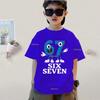 6 7 SIX SEVEN Kids Cotton TShirt Adult Boys Girls Family Matching Casual TeeCartoon Monster Number Print Birthday Summer Tops