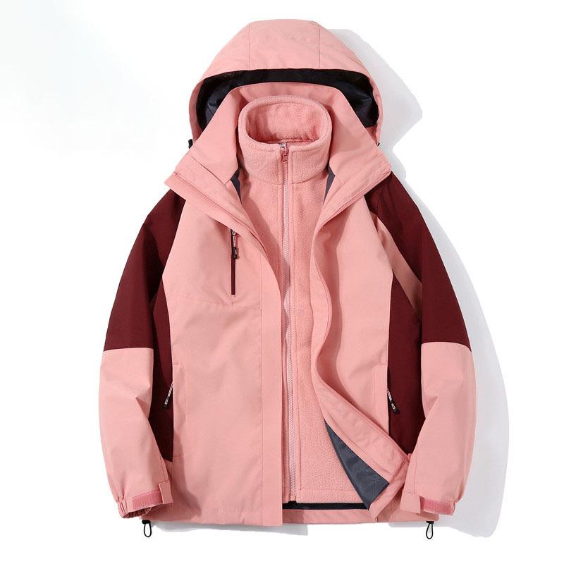 Mountain Series Outdoor Waterproof Windproof 3-in-1 Detachable Parka for Women and Men