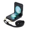 For Samsung Galaxy Z Flip5 5G Case R20 Texture Leather+PC Kickstand Cover