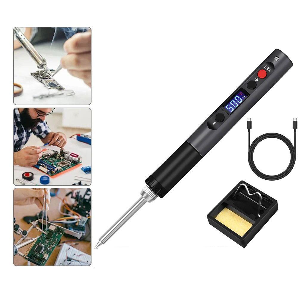 LCD Digital Soldering Iron Kit Adjustable Temperature Welding Pen  Electronic Component