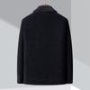 Fleece Thickened Men's Jacket Winter Daddy Lapel Warm Fashion Business Casual