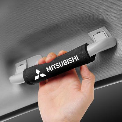 Suede Car Roof Armrest Inner Door Pull Handle Protection Case Cover Fit For ASX Eclipse Xpander Outlander 2022-2024