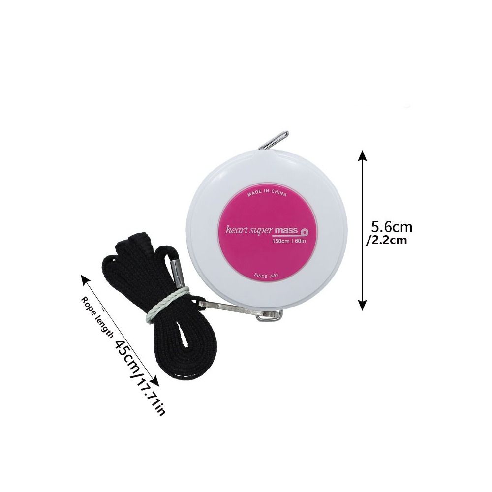 Double Scale Keychain Tape Measur Retractable Retractable Ruler Portable Soft Cloth Ruler  Key Ring