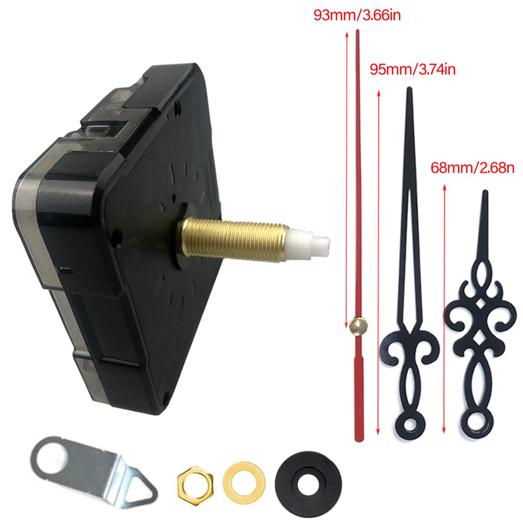 High Accuracy Quiet Mechanism DIY Clock Parts Clock Movement and Hands Set for Hobbyists and Clock Repair Enthusiasts