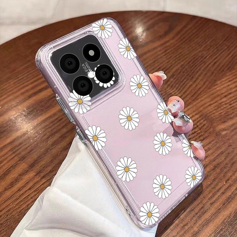 Small Flowers Pattern Case For Xiaomi Redmi Note 15 Pro 4G Funda Redmi Note 14 13 Pro 5G Clear TPU Silicone Soft Cover