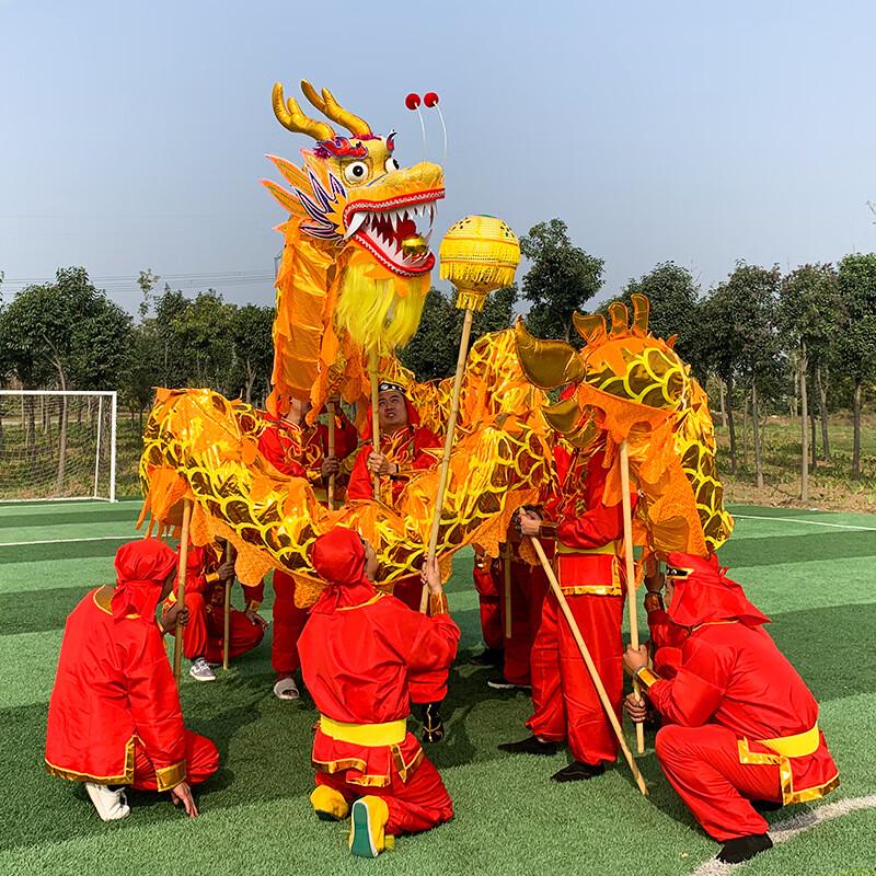 Gold-Stamped Oxford Cloth Dragon Dance Prop Set