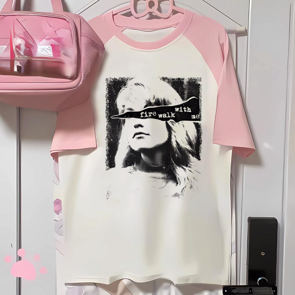 Twin Peaks T Shirt Women Manga Harajuku Japanese T Shirt Female Y2k Manga Clothing Casual Short Sleeve Tshirt