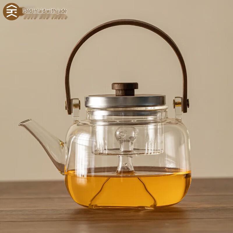 High Borosilicate Glass Boiling Teapot with Tea Infuser