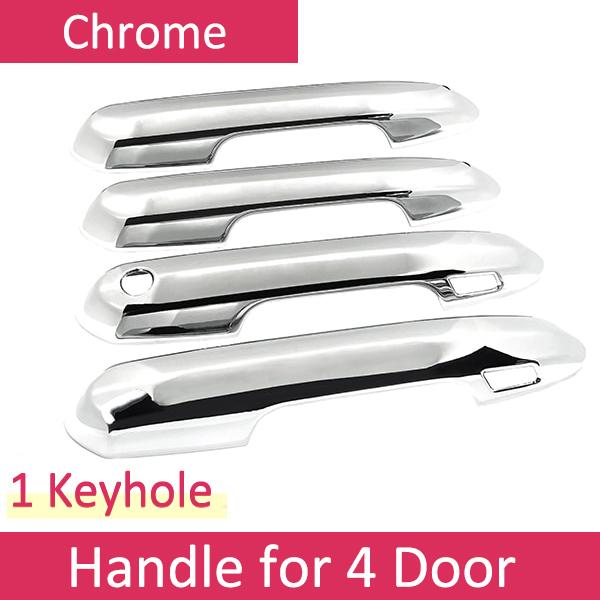 For Volkswagen VW Polo AW BZ MK6 2017~ Gloss Black Carbon Fiber Chrome Smart Door Handle Cover Exterior Accessories Stickers