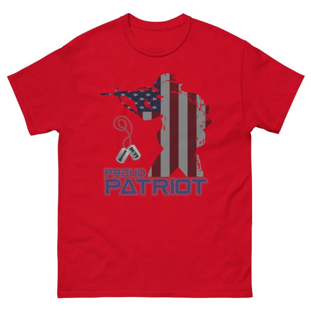 Proud Patriot Honor And Duty Heavyweight Tee Mens 100 Cotton Casual Tshirts Loose Top Size S3XL