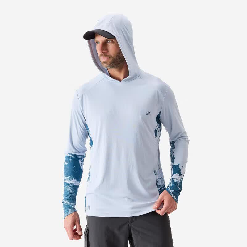 Мужская футболка Decathlon для рыбалки с защитой от солнца M