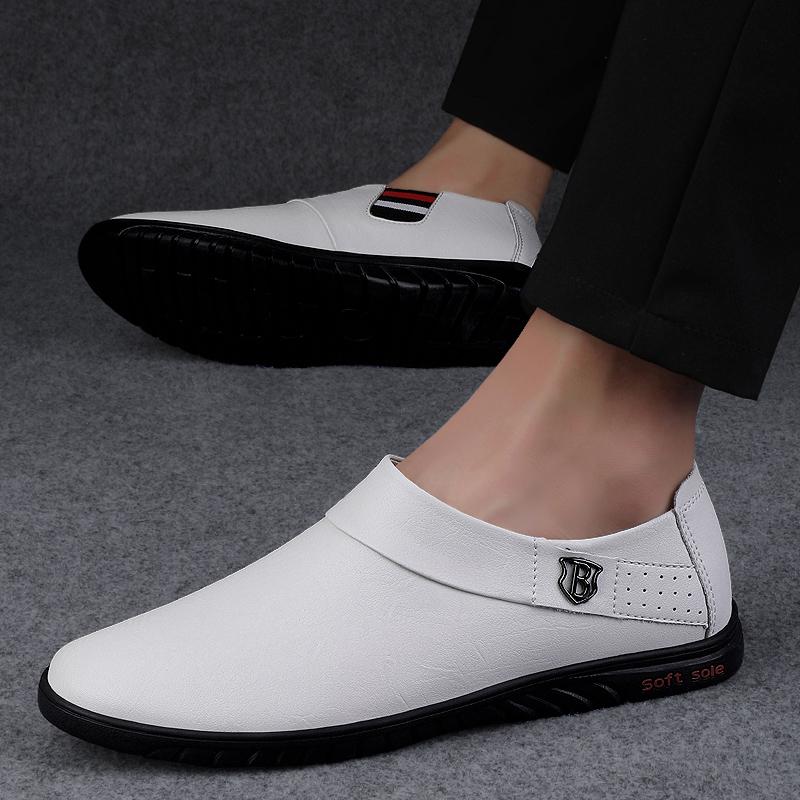 Fashion Handmade Men's Flats Genuine Leather Men Shoes Casual Brand Men Loafers Italian Moccasins Breathable Slip On Men Dress Shoes