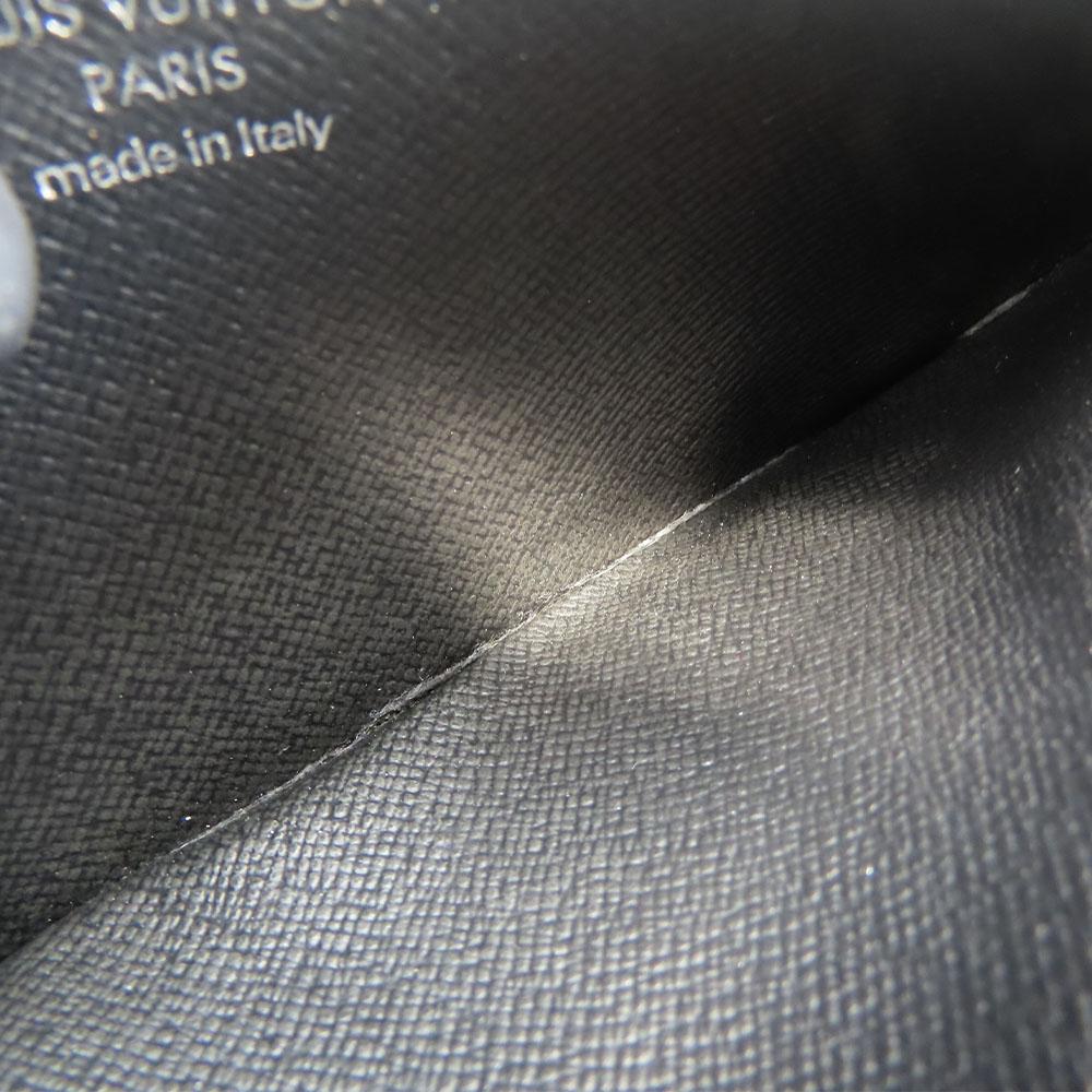 Used LOUIS VUITTON Coin case Coin card holder M30271 Taiga/Monogram Eclipse Aldoise black Card Case