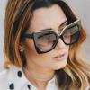 Fashion Butterfly Oversized Sunglasses For Lady Luxury Brand Designer Oversized Cat Eye Sunglasses Women Trend Glasses Uv400