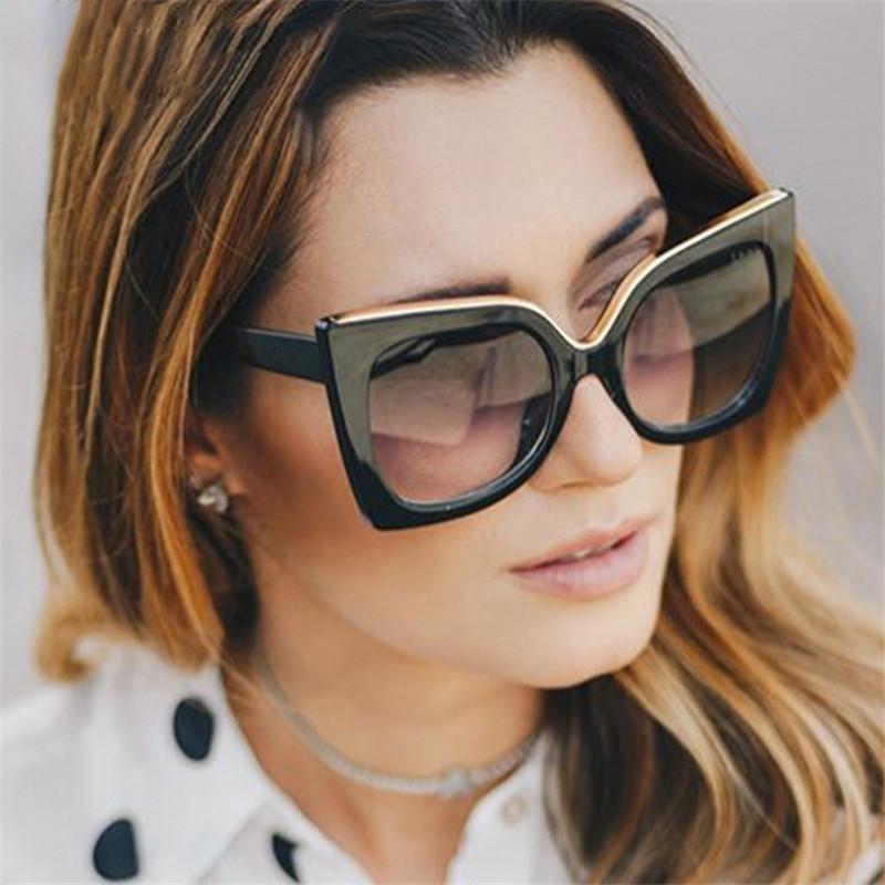 Fashion Butterfly Oversized Sunglasses For Lady Luxury Brand Designer Oversized Cat Eye Sunglasses Women Trend Glasses Uv400