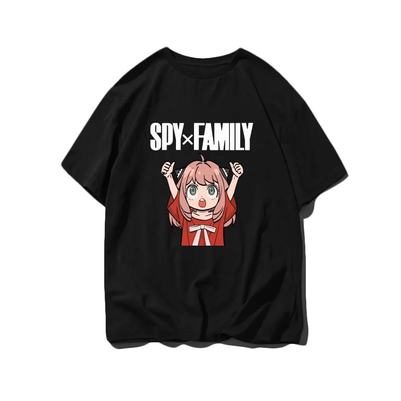 Japanese Anime Spy X Family Sports Pure Cotton Tshirts A Trend of Largesized Shortsleeved Tshirts for Teenagers