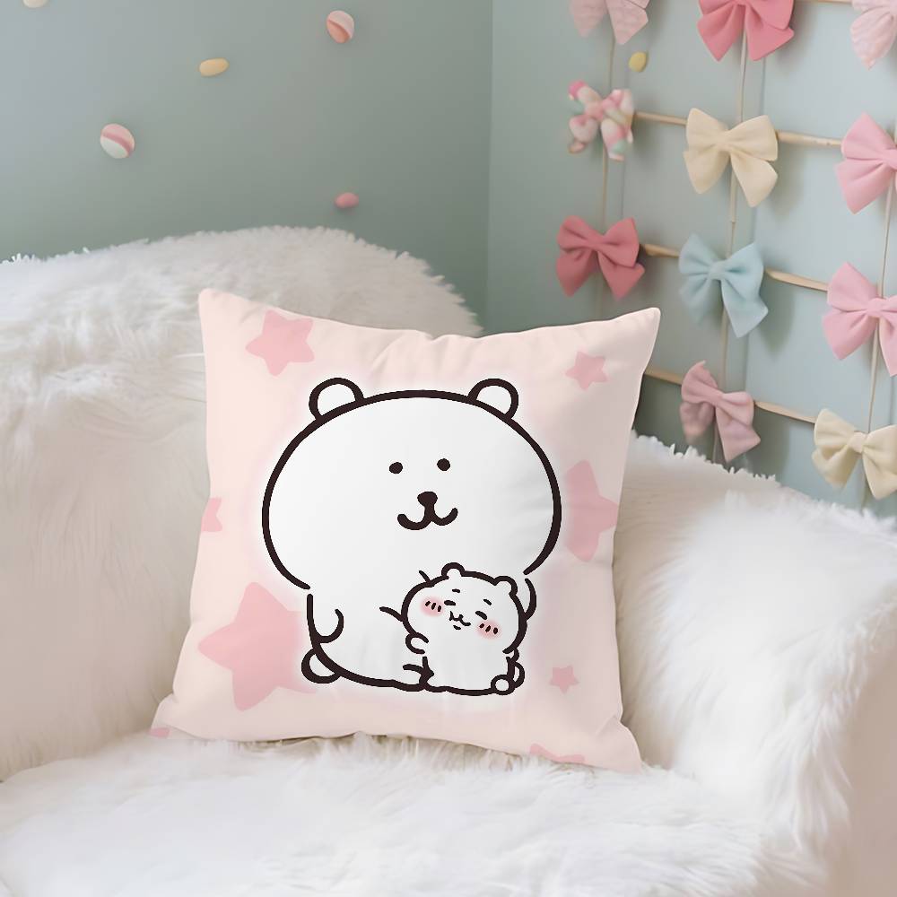 

Cute NNagano Case Plush Fabric Soft Pillowcase Double Sided Print Cushion Cover Household Gifts 40x40 cm