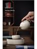 Small Beige Crackle Glaze Ru Ware Xishi Teapot – Ceramic Kung Fu Tea Infuser Set