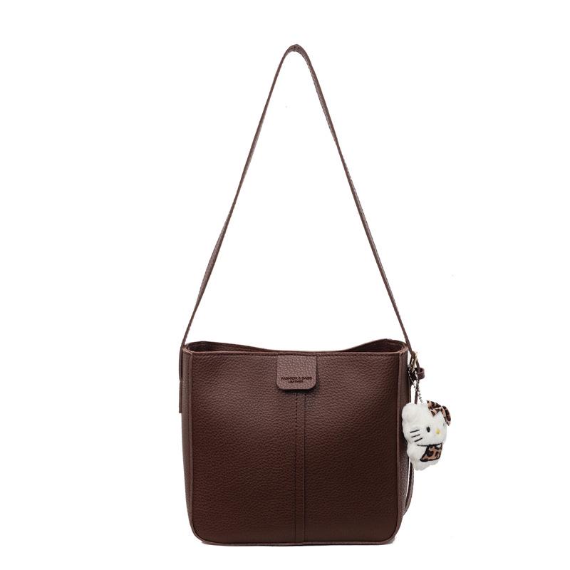 Damen High-End Retro Crossbody Bucket Bag - Herbst/Winter Vielseitige Mode Schultertasche