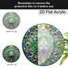 Acrylic Peacock Stained Glass Style Suncatcher, Vibrant Feather Window Hanging Ornament for Art and Animal Lovers