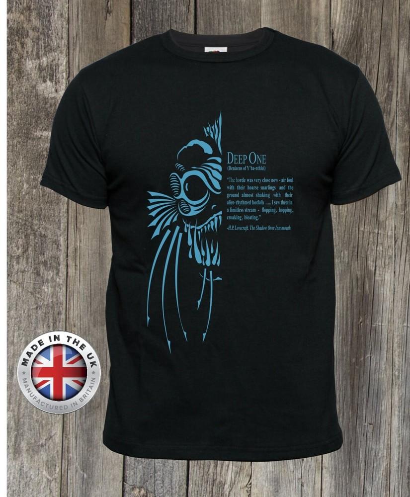 Call of Cthulhu t shirt, Deep One black t shirt, unisex, ladies fitted, children 4XL
